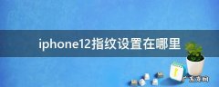 iphone12指纹设置在哪里设置 iphone12指纹设置在哪里