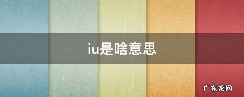 biubiu是啥意思 iu是啥意思