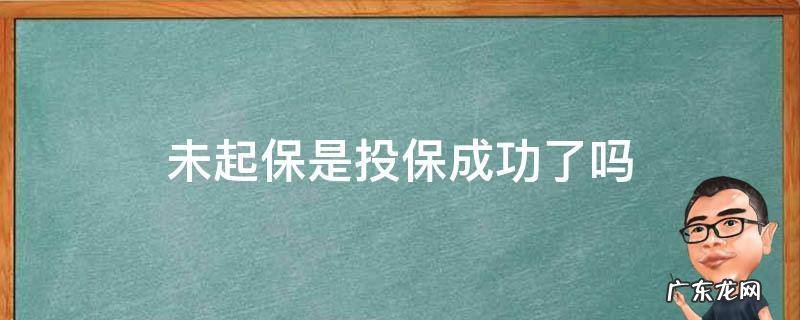 未上牌成功投保什么意思 未起保是投保成功了吗