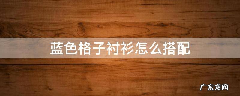蓝色格子衬衫怎么搭配 蓝色格子衬衫怎么搭配男