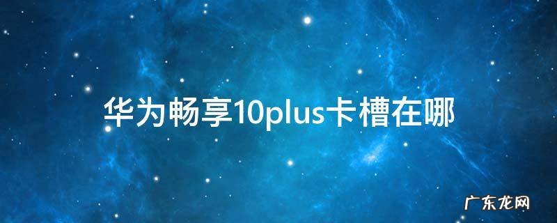 华为畅享10plus插卡口在哪 华为畅享10plus卡槽在哪