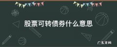 股票转债券是什么意思 股票可转债券什么意思