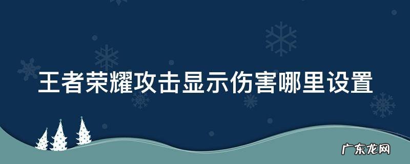 王者荣耀攻击显示伤害哪里设置 王者荣耀攻击时怎么显示伤害