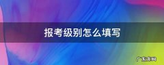 申报级别怎么填写 报考级别怎么填写
