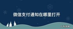 微信支付通知在哪里打开 微信怎么打开微信支付通知