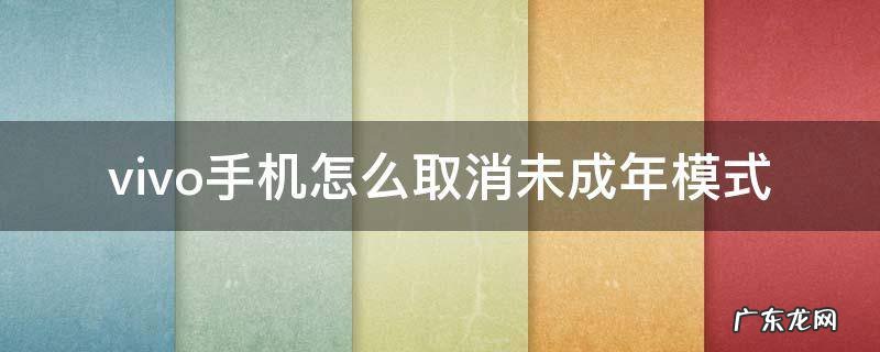 如何关掉vivo手机的未成年模式? vivo手机怎么取消未成年模式
