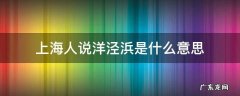 上海人说的洋泾浜是什么意思 上海人说洋泾浜是什么意思