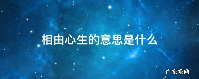 相由心生的意思是什么生肖 相由心生的意思是什么