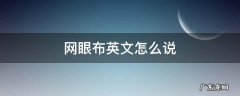 网眼的英文 网眼布英文怎么说