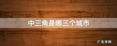 中三角是哪三个城市简称 中三角是哪三个城市