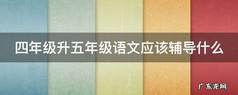 四年级升五年级语文应该辅导什么