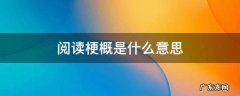 阅读的梗概 阅读梗概是什么意思
