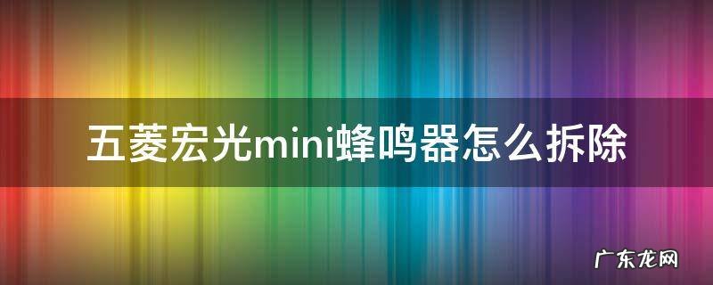 五菱宏光mini去除蜂鸣器 五菱宏光mini蜂鸣器怎么拆除