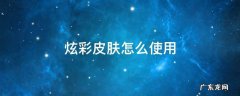 炫彩皮肤如何使用 炫彩皮肤怎么使用
