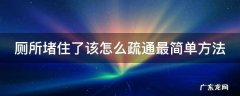 厕所堵住了该怎么疏通最简单方法