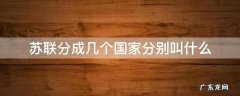 苏联分成了几个国家 苏联分成几个国家分别叫什么