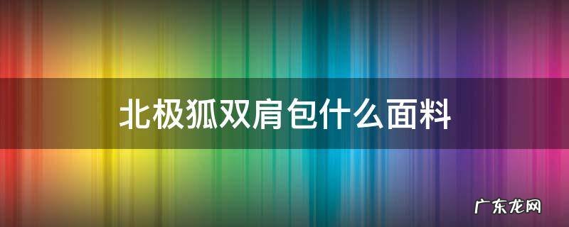 北极狐双肩包料子是硬的吗? 北极狐双肩包什么面料