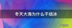 大海为什么不结冰?那怎么会有冰山 冬天大海为什么不结冰