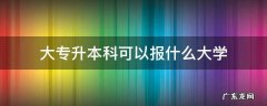 大专生专升本可以报考哪些大学 大专升本科可以报什么大学