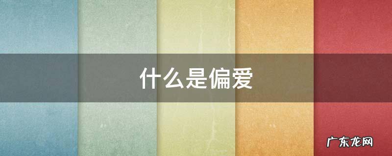 什么是偏爱 什么是偏爱什么是例外