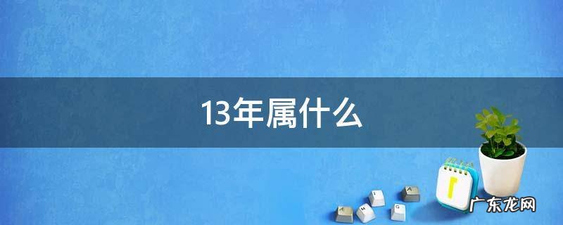 13年属什么多大了 13年属什么
