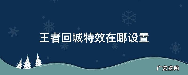 lol王者回城特效在哪设置 王者回城特效在哪设置