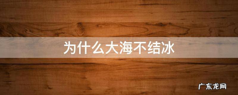 大海为什么不会结冰什么意思 为什么大海不结冰