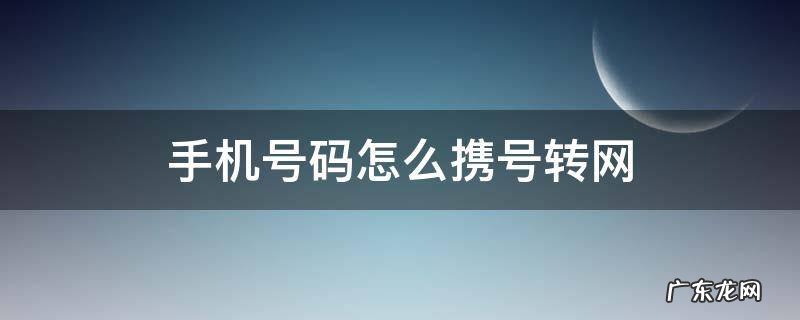 手机号码怎么携号转网 手机怎么能携号转网