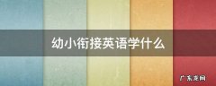 幼小衔接英语课程 幼小衔接英语学什么