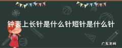 钟表上的长针是什么针? 钟表上长针是什么针短针是什么针