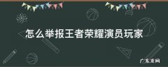 如何官方举报王者荣耀演员 怎么举报王者荣耀演员玩家
