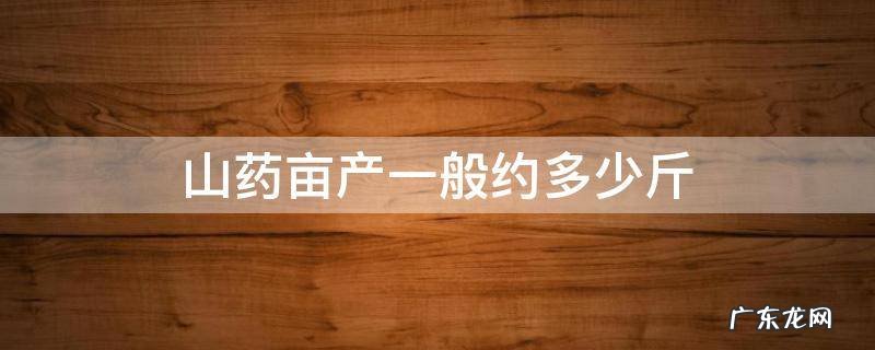 山药亩产一般约多少斤 山药一亩地产多少斤