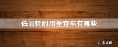 低油耗耐用便宜车有哪些 油耗低价格便宜的车有哪些