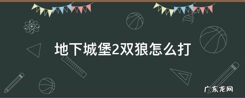 地下城堡双狼在哪 地下城堡2双狼怎么打