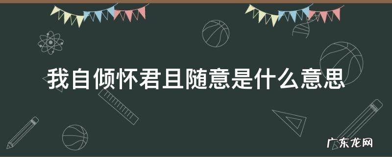 我自倾怀君且随意.是什么意思 我自倾怀君且随意