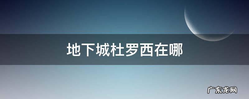 地下城杜罗西在哪图片 地下城杜罗西在哪