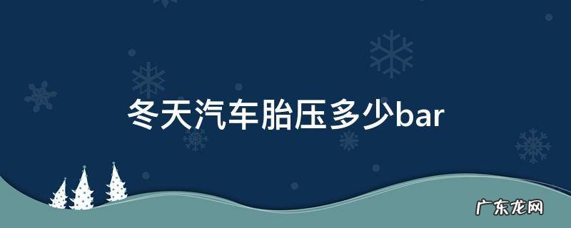 冬天汽车胎压多少psi 冬天汽车胎压多少bar