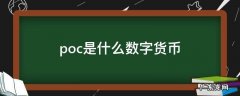 poc是什么数字货币 poc电子货币