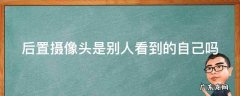 镜子里的自己和别人看到的一样么 后置摄像头是别人看到的自己吗