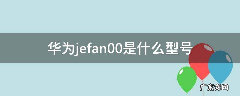 华为型号jefan20和jefan00的区别 华为jefan00是什么型号