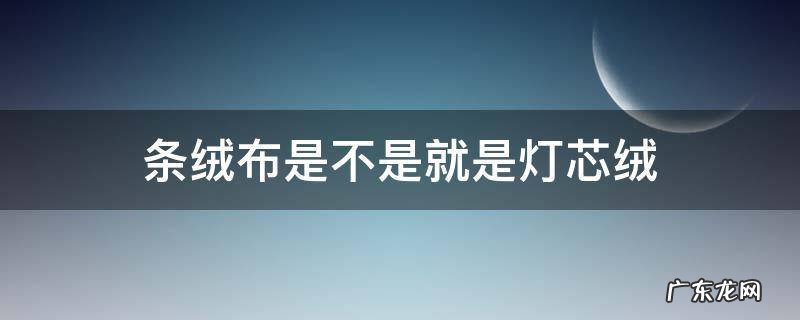 条绒布是不是就是灯芯绒 灯芯绒平绒绒布的区别
