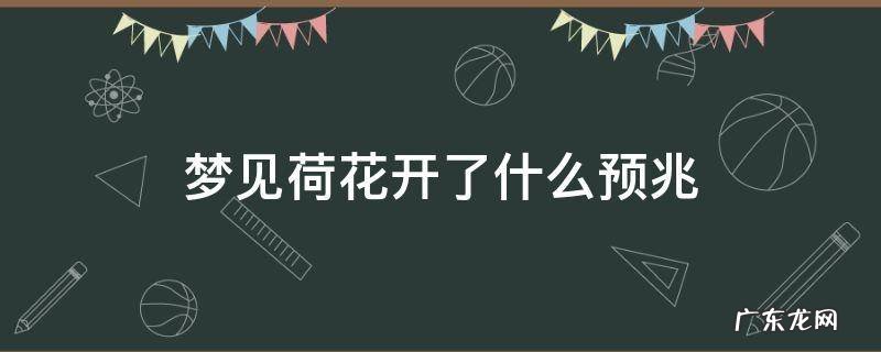 梦见荷花开了什么预兆 梦见荷花开了什么意思