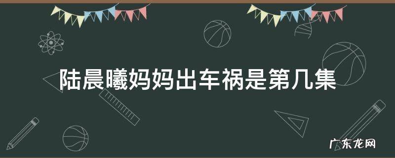 陆晨曦受伤是第几集 陆晨曦妈妈出车祸是第几集