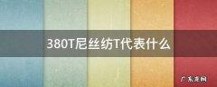 380T尼丝纺T代表什么 380t涤丝纺