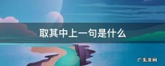 取法其中下一句是什么 取其中上一句是什么