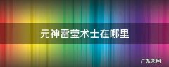 原神雷萤术士分布 元神雷莹术士在哪里