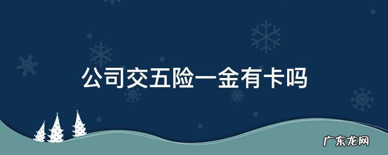 公司交的五险一金有卡吗 公司交五险一金有卡吗