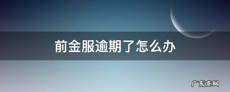 前金服逾期了怎么办 蚂蚁金服客服