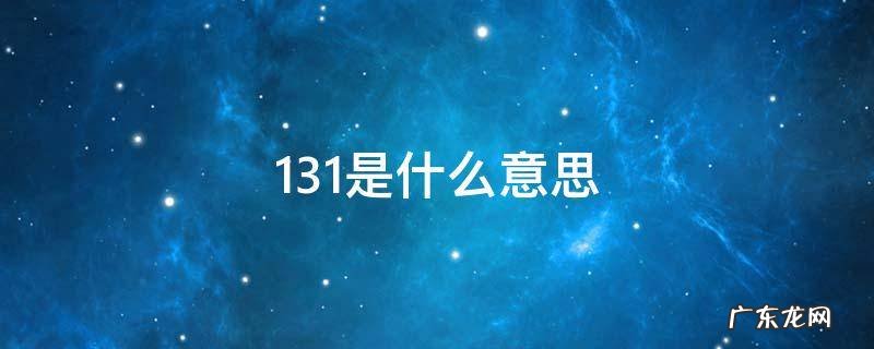 131是什么意思 1311是什么意思