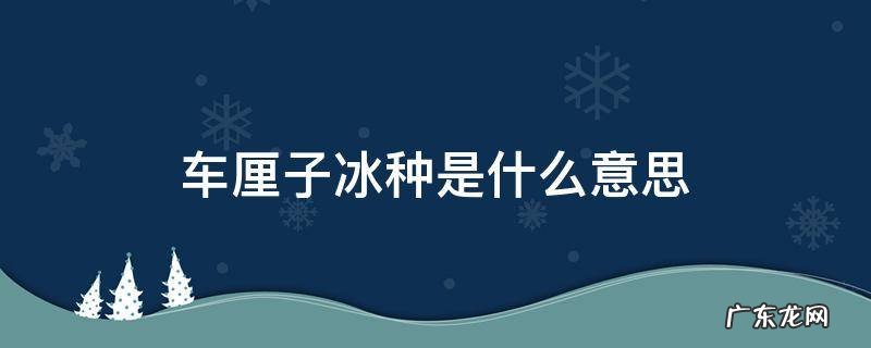 车厘子冰车是什么意思 车厘子冰种是什么意思